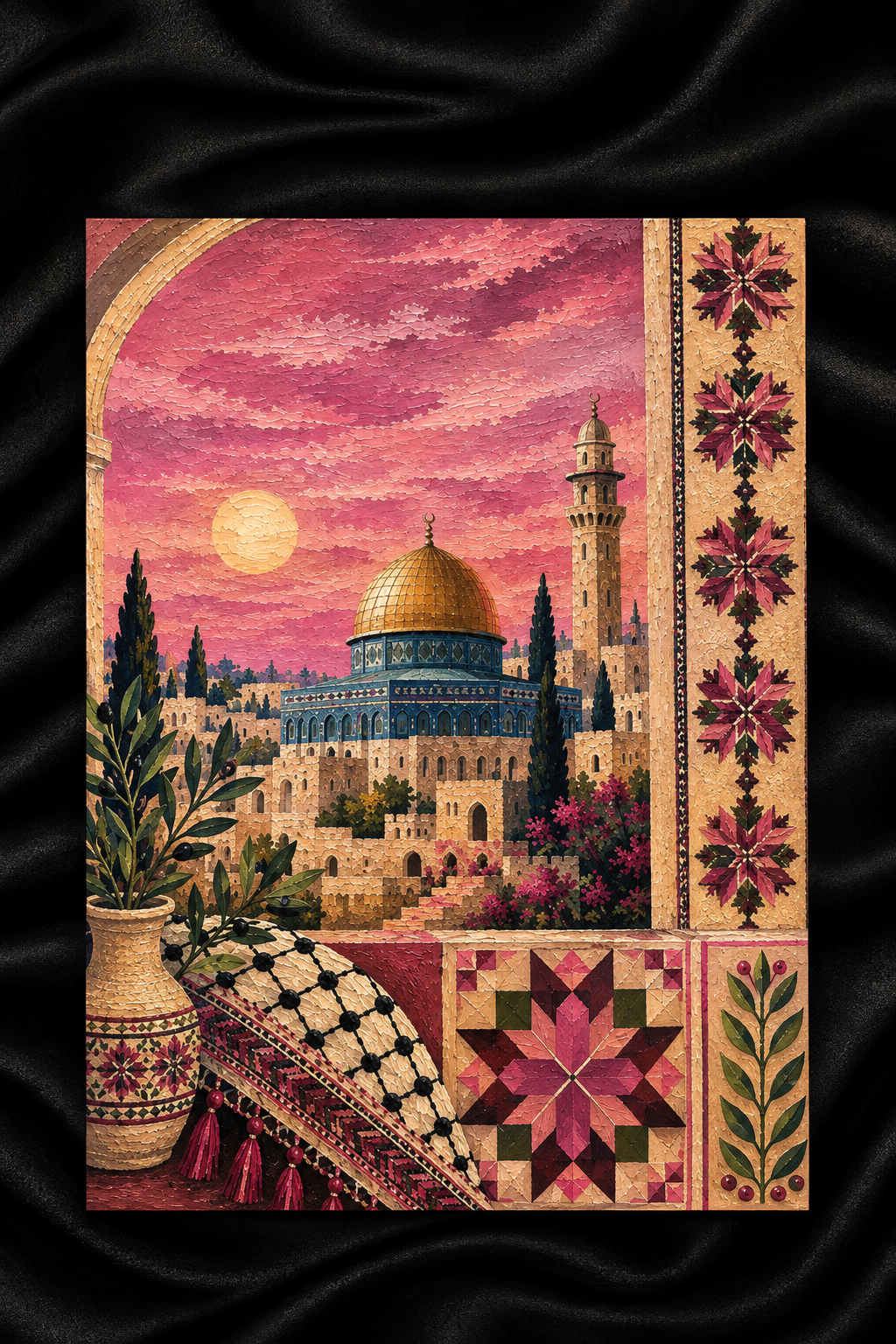 Blush Al-Quds — A3 Palestinian Inspired Art Print