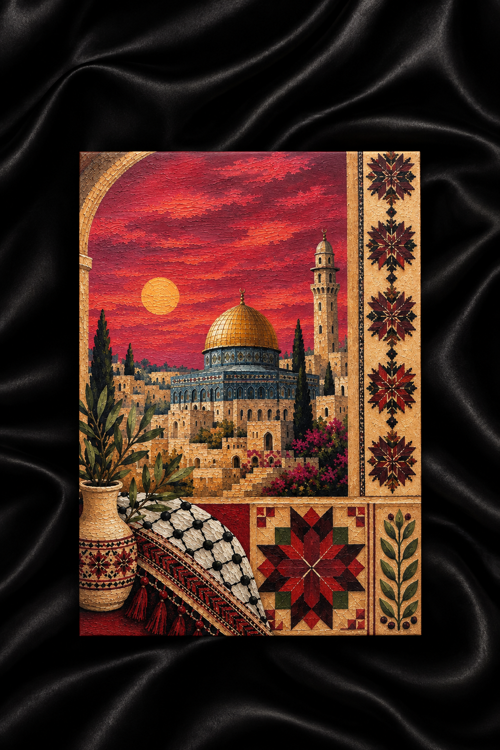 Crimson Al-Quds — A3 Palestinian Inspired Art Print