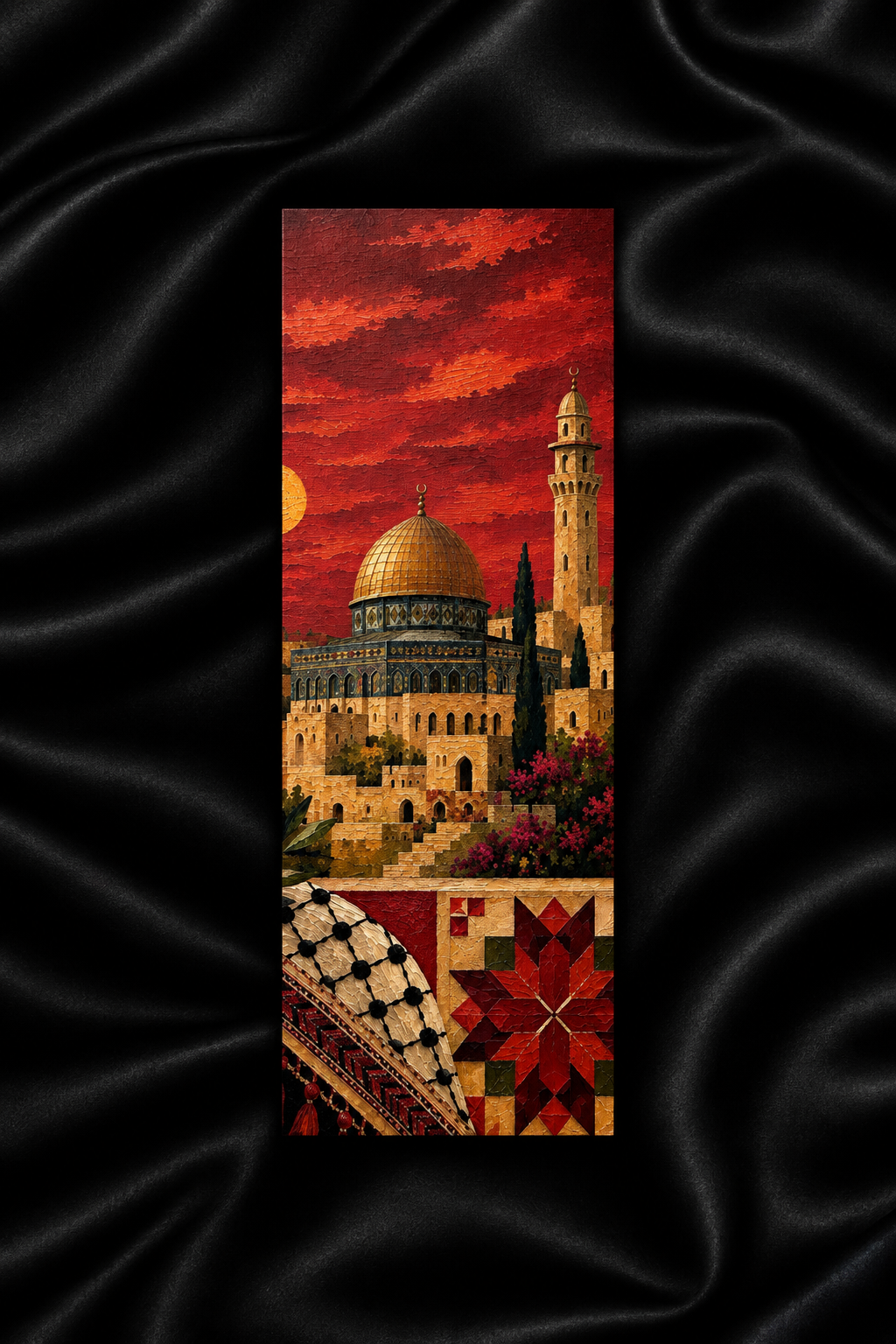 Crimson Al-Quds - Palestinian Inspired Bookmark