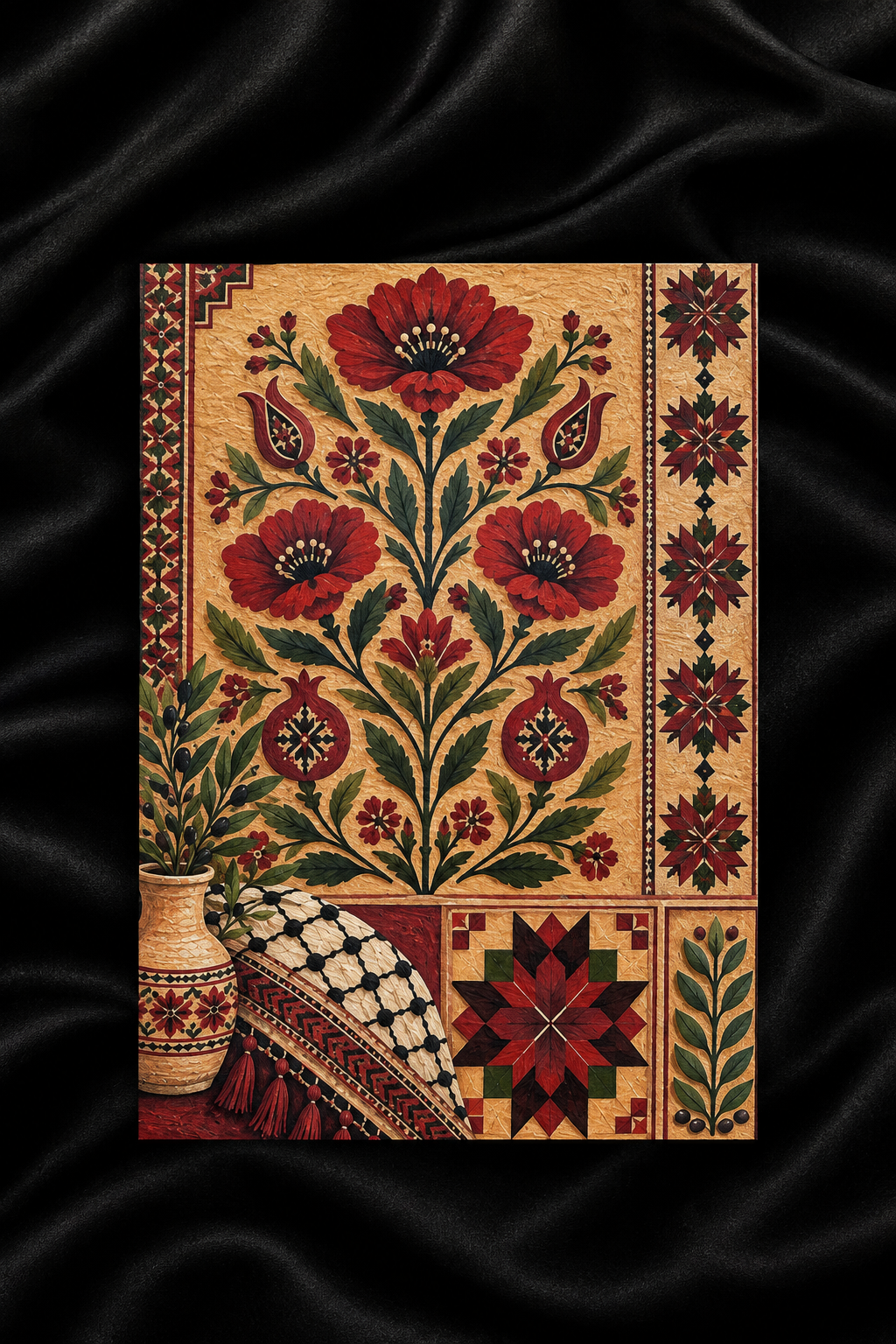 The Red Garden — A5 Islamic Art Print