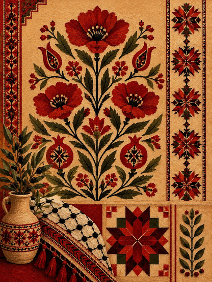 The Red Garden — A5 Islamic Art Print