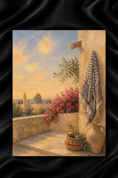 Where the Olive Trees Bloom — A5 Palestinian Inspired Art Print