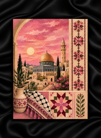 Blush Al-Quds — A5 Palestinian Inspired Art Print