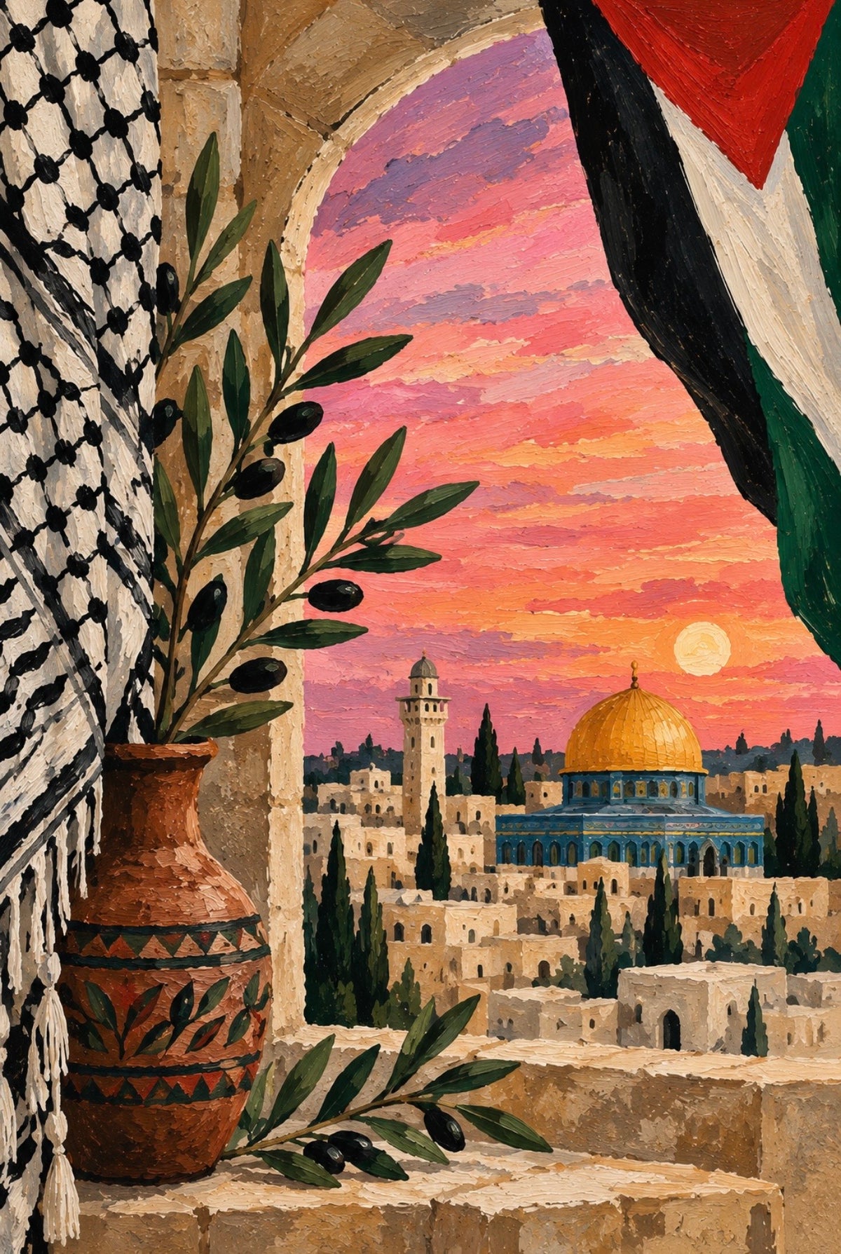 Olive Skies — A5 Palestinian Inspired Art Print