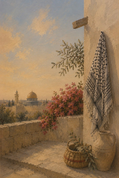 Where the Olive Trees Bloom — A5 Palestinian Inspired Art Print